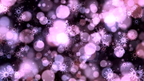 purple bokeh snowflakes