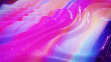 fondo fluido abstracto en bucle estilo de mármol multicolor. hermosa superficie ondulada brillante de líquido con patrón, color de gradiente y ondas de flujo en él. bg creativo brillante con animación suave y suave.