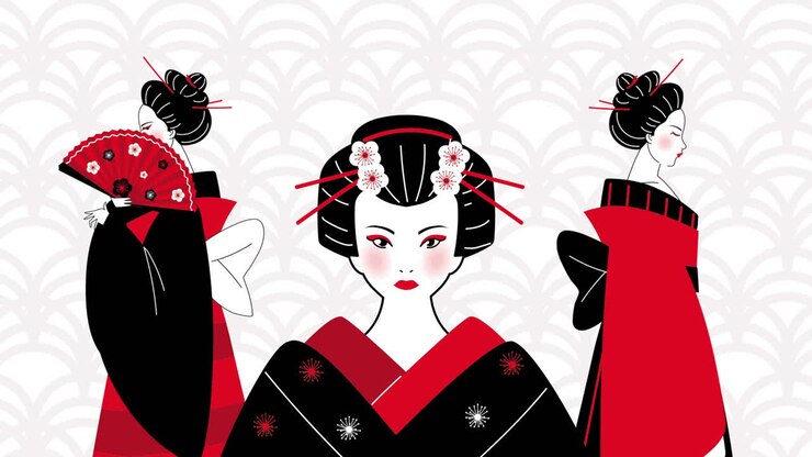 Illustrazione di geisha