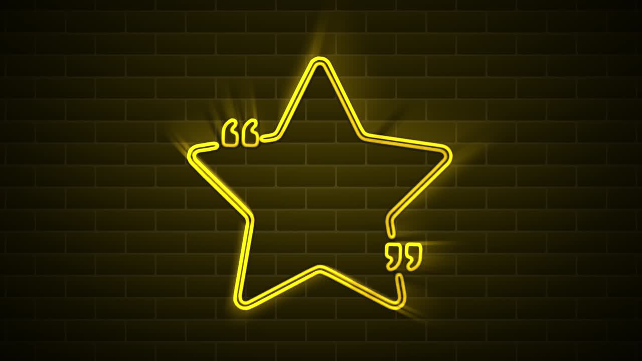 스타 스피치 버블 추상 레이저 네온 프레임 모션 배경, 비디오 애니메이션, 울트라 hd 4k