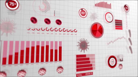 animation of coronavirus statistical data processing