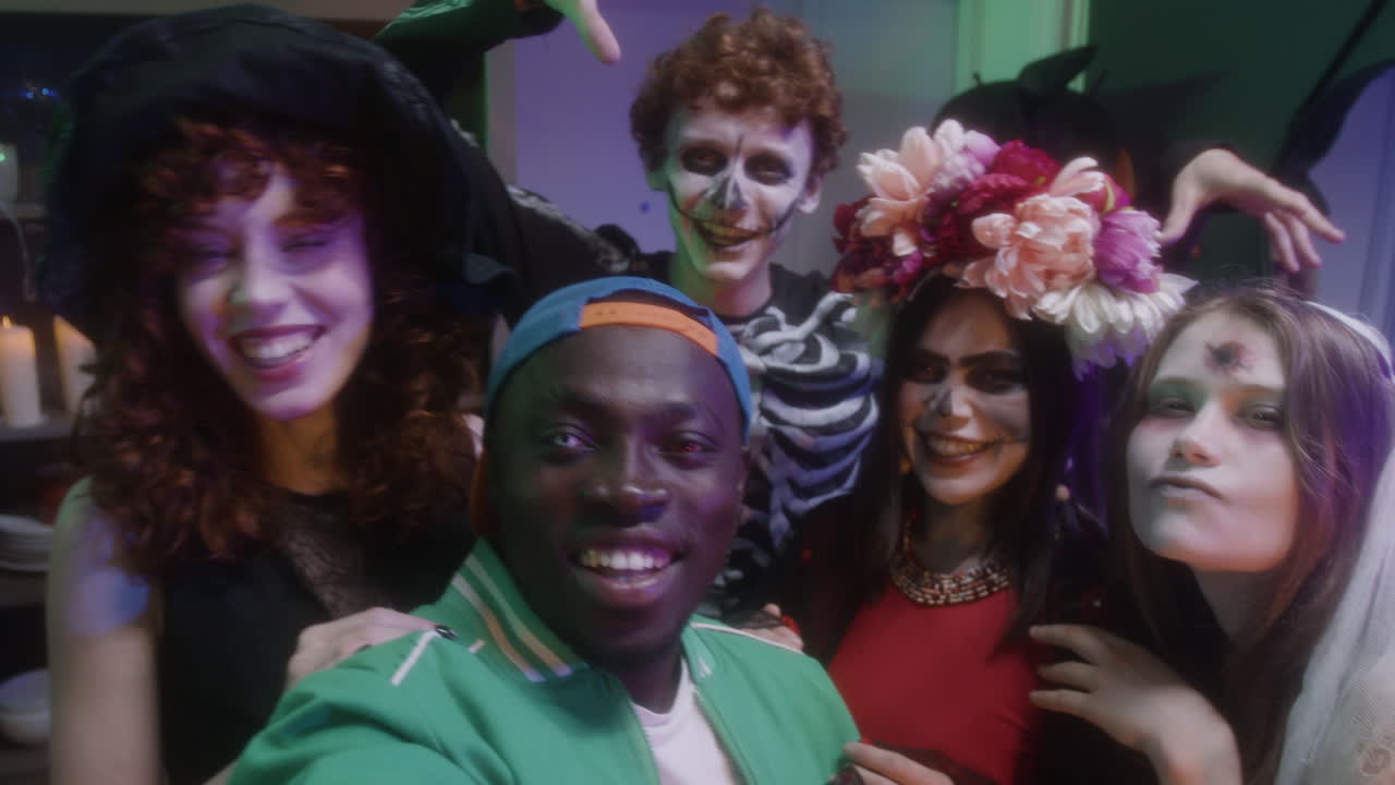 Halloween Party Selfie with Friends