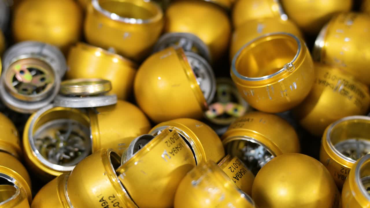 Modern warfare adaptation: Grenade casings are prepared with plastic for drone attachment at a Donetsk region, Ukraine, workshop in Ukraine