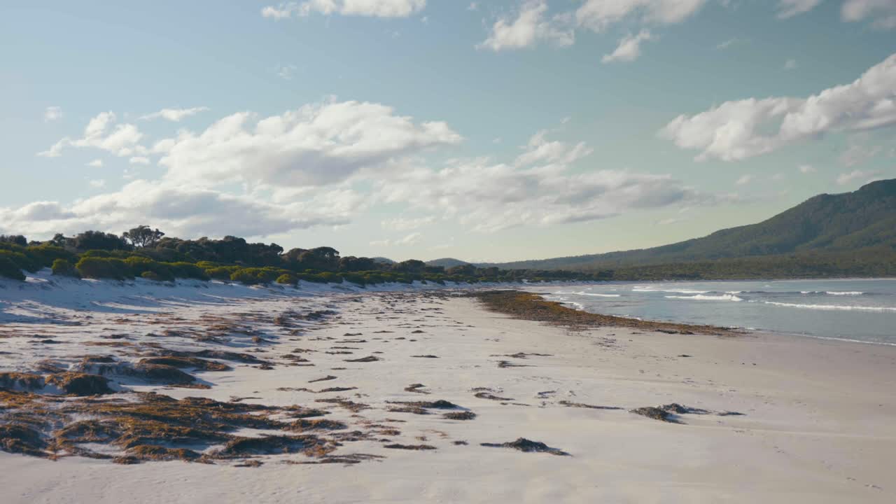 las olas rompiendo en una hermosa playa