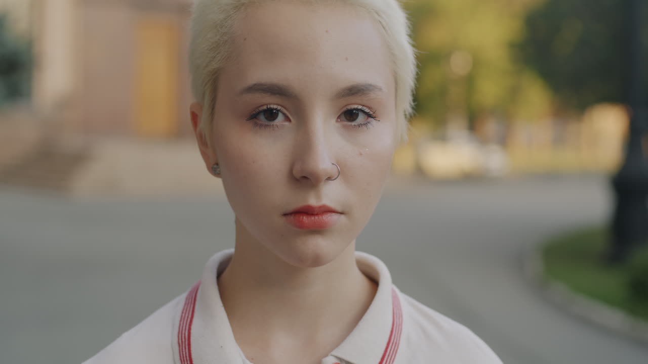 Young Woman Portrait on City Street