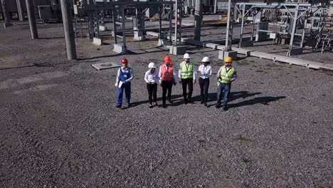 power plant workers inspecting equipment