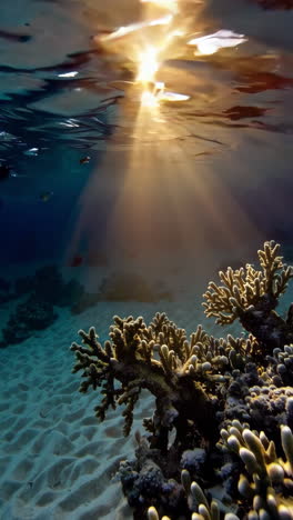 luz solar bajo el agua