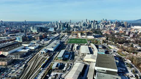 east vancouver neighborhood near downtown vancouver in british columbia, canada