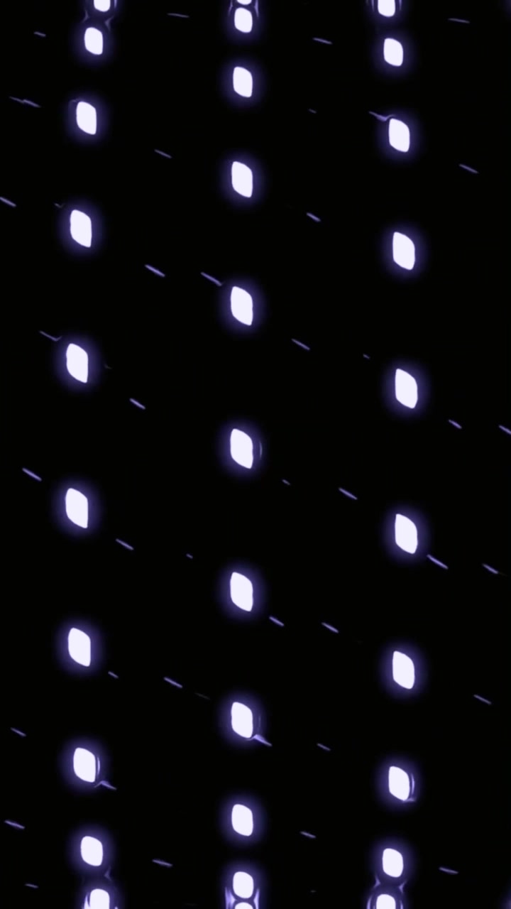 Seamless Loop of Glowing Purple LED Grid on Black Background