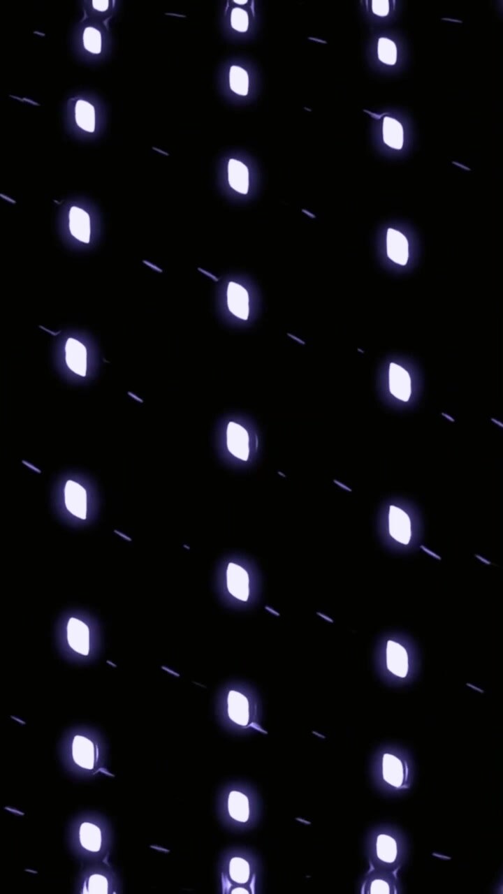 Seamless Loop of Glowing Purple LED Grid on Black Background
