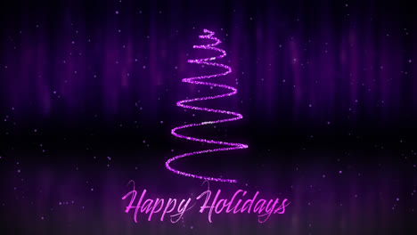 Felices-Fiestas-Y-árbol-De-Navidad-En-Morado