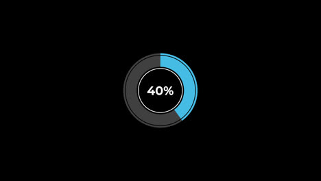 Gráfico-Circular-De-0-A-40%-De-Porcentaje-De-Infografías-Cargando-Anillo-Circular-O-Transferencia,-Descarga-De-Animación-Con-Canal-Alfa.