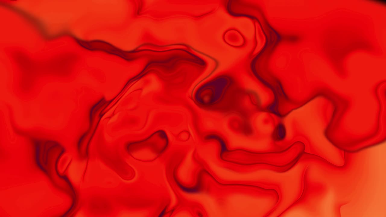 fondo animado de tinta líquida de color rojo. animación de la textura de mármol líquido.