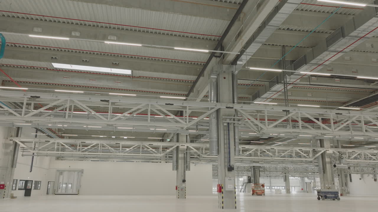 Empty Modern Industrial Warehouse