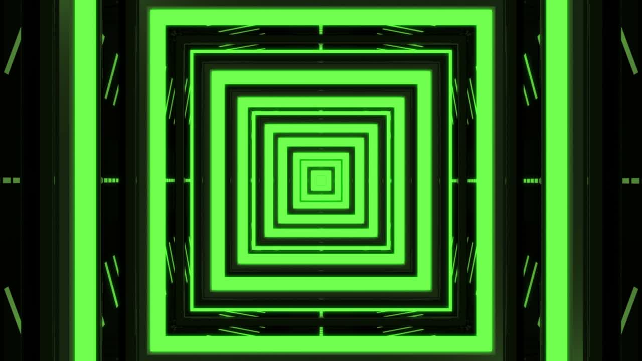 Green Corridor Background Loop