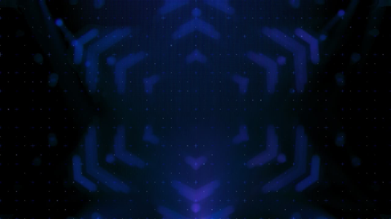Futuristic Abstract Blue Arcade Blockchain HUD Gaming Cyberspace Template Background Loop