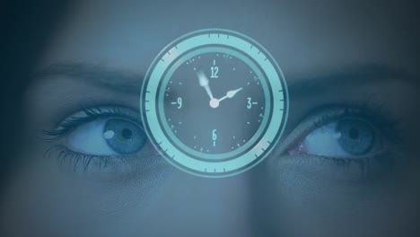 clock moving and human eyes