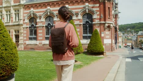 tourist exploring a european city