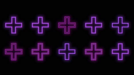 Crosses-pattern-with-purple-neon-light