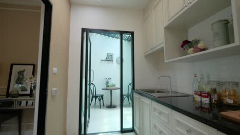 modern styled kitchen and pantry area decoration with kitchen utensils