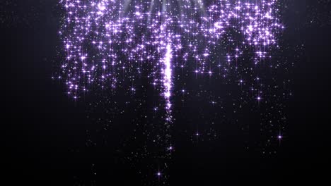 efecto de las partículas brillantes púrpuras