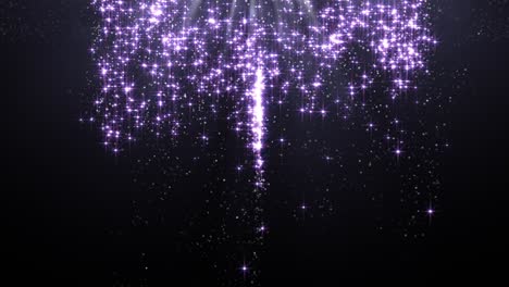 purple sparkling particles effect