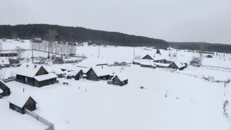 snowy village landscape