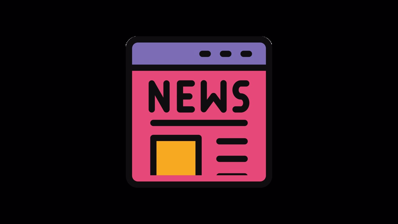 Animated Graphic of a News Web Page Loading Content