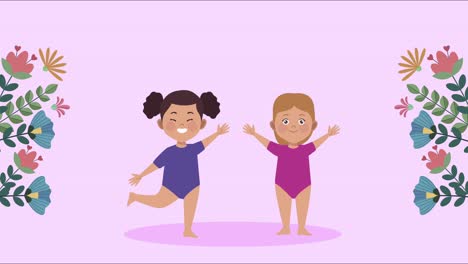 niñas practicando personajes de ballet