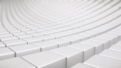 blanco 3d cúbico arreglar marco completo tienen animado girar y girar compensación suave en blanco tonos de estado de ánimo de color claro con renderización 3d.