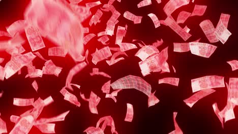 money neon 80s wireframe falling yuan arcade win china currency make it rain 4k