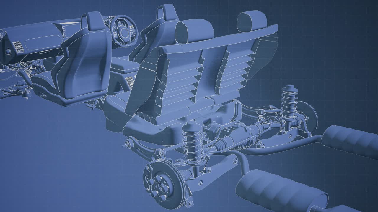motor y otras partes visibles en el coche