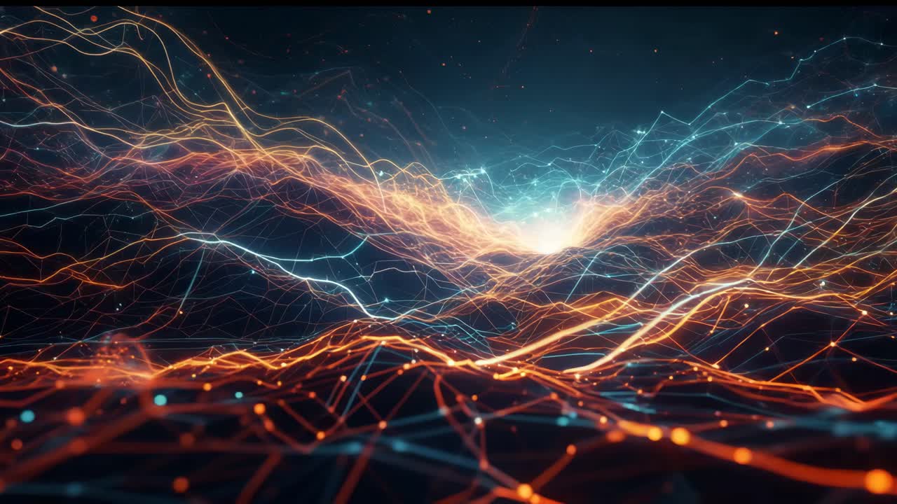 Abstract Futuristic Energy Waves