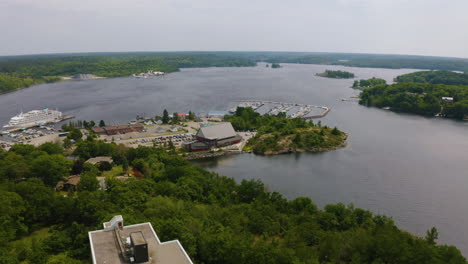 Picturesque-aerial-view-of-Parry-Sound-Harbour-on-Georgian-Bay-in-the-Muskoka-Region-of-Ontario