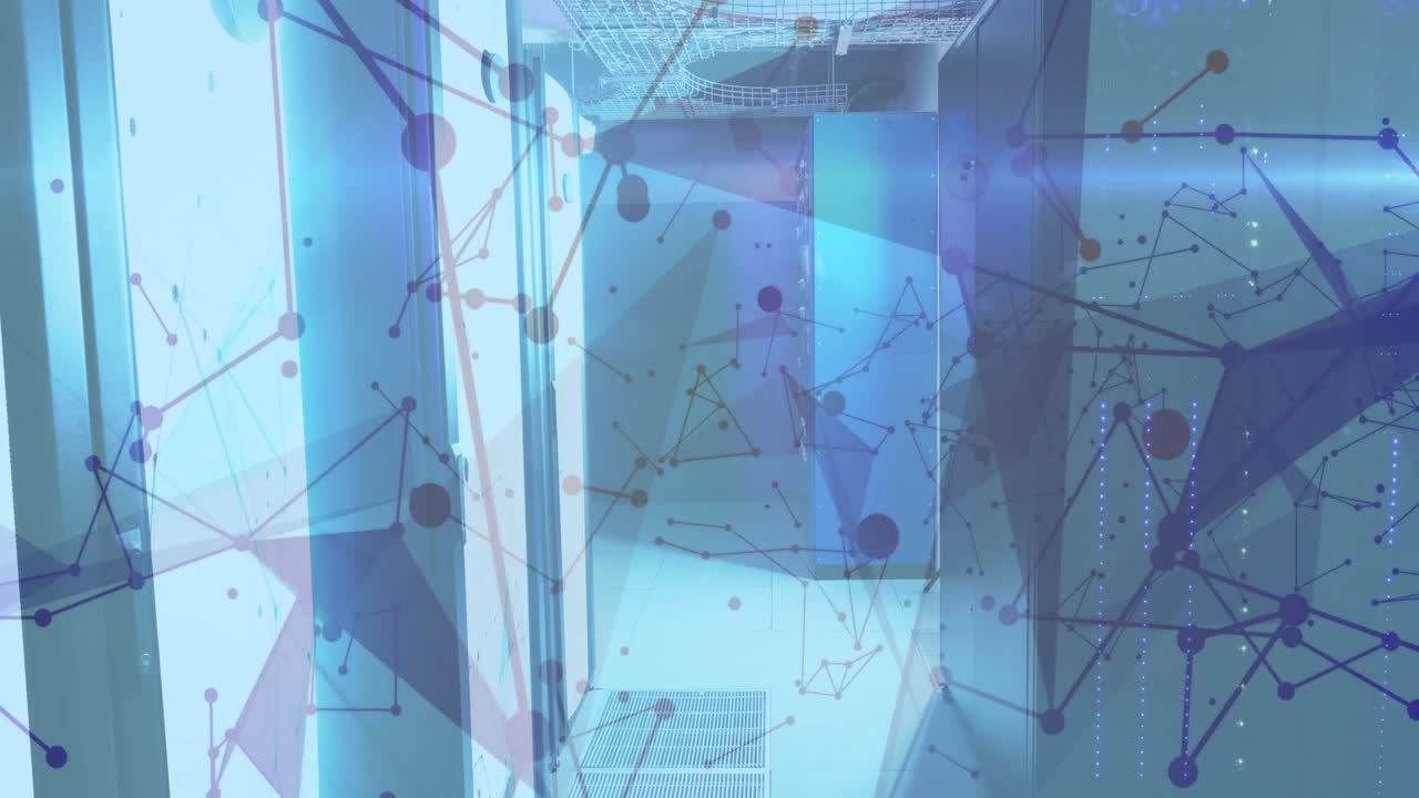 서버  ⁇ 을 통한 연결 네트워크의 애니메이션