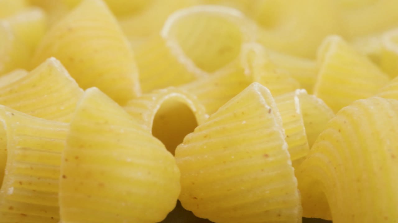 tubo de macarrones rigate, tiro macro