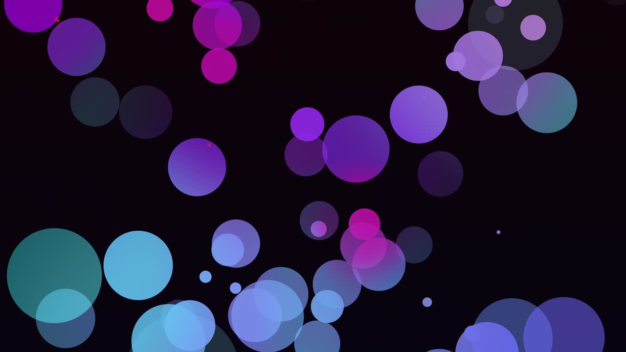 Colorful animated circles particles light background 4k