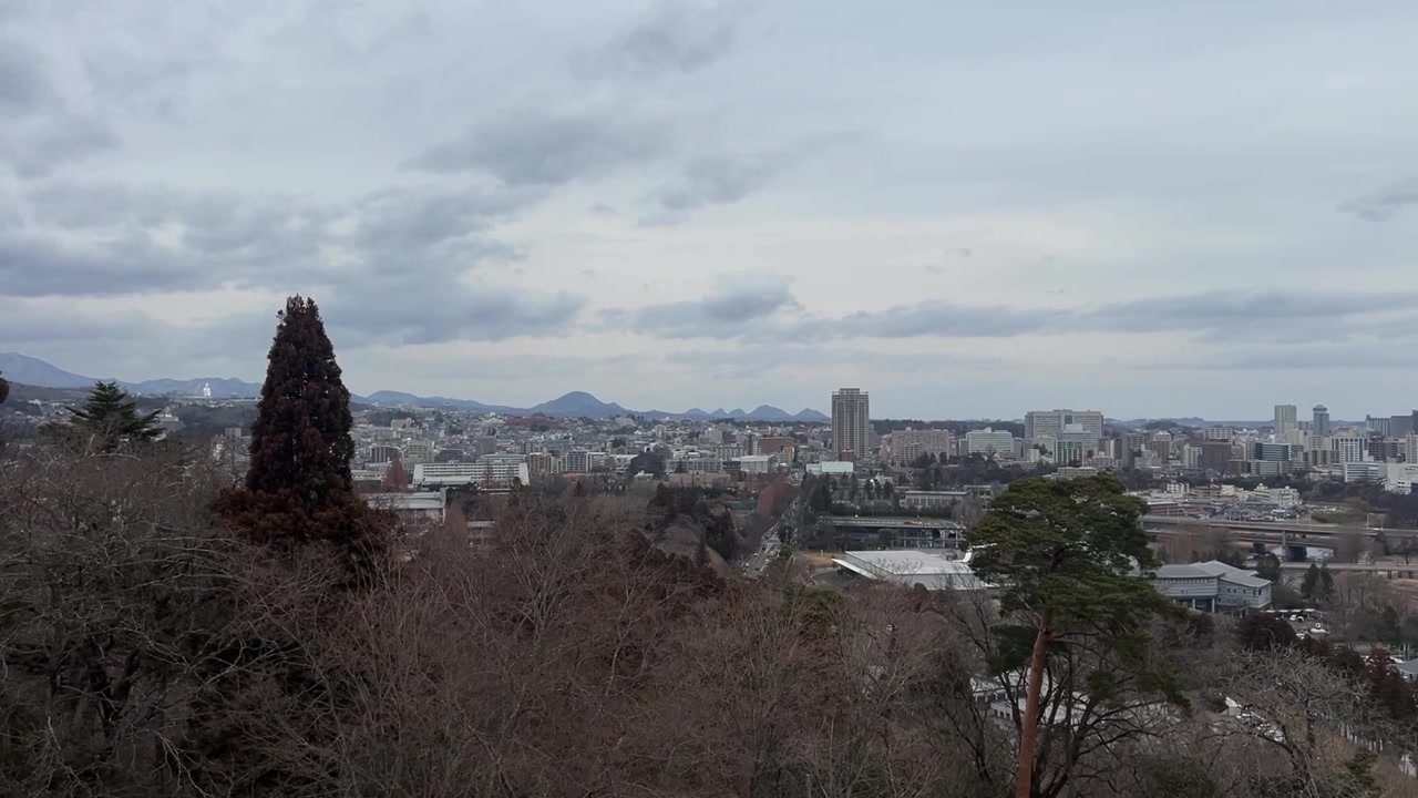 Sendai, Giappone, con vista panoramica sulle montagne