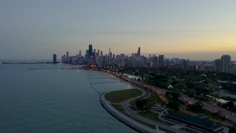 october aerial drone footage chicago, illinois