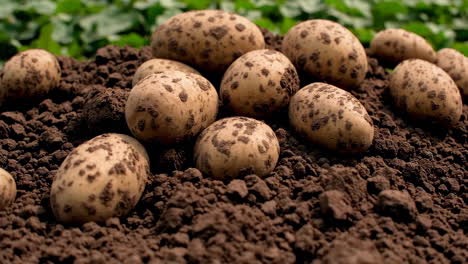 potatoes in the soil