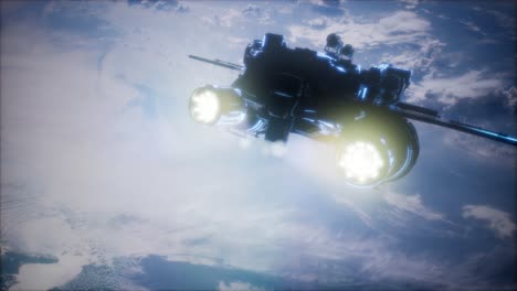 el transbordador espacial despegando en una misión