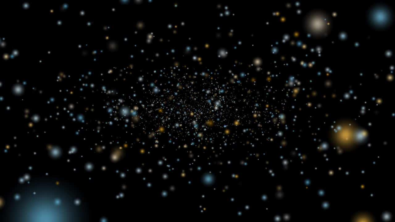 profundas nieve dorada y hielo polvo cayendo muy lento y se desvaneció en invierno en la pantalla negra