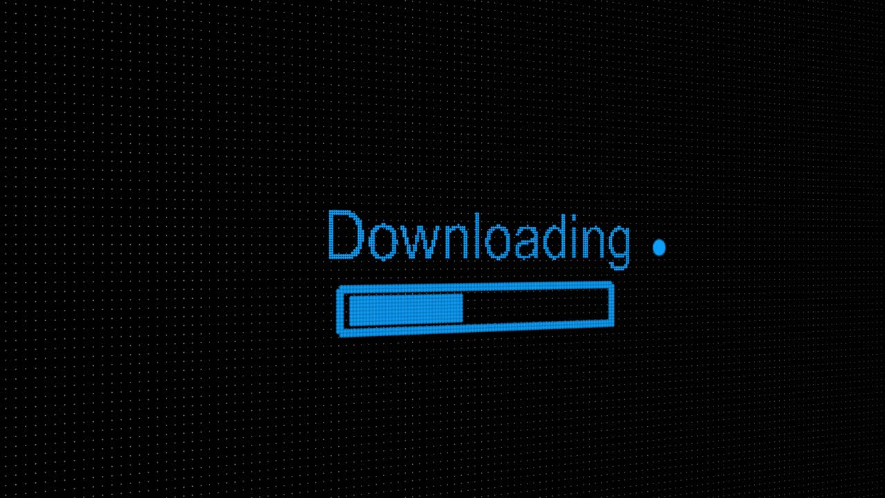 Downloading data storage business technology network and data speed loading progress bar progress