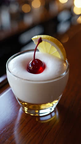 delicious whiskey sour cocktail
