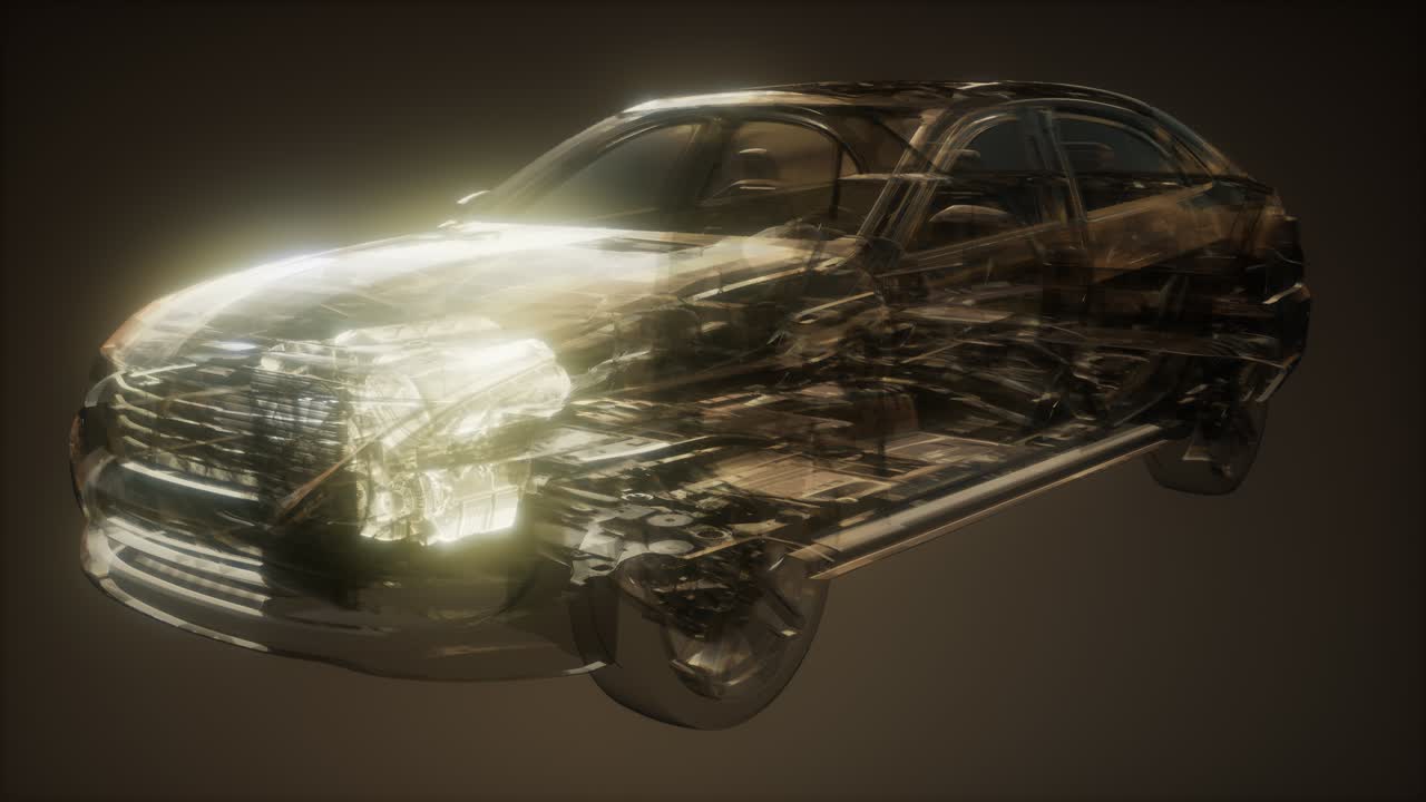 motor de coche visible en el coche