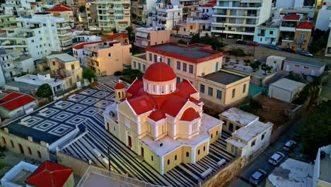 aerial view of church of st