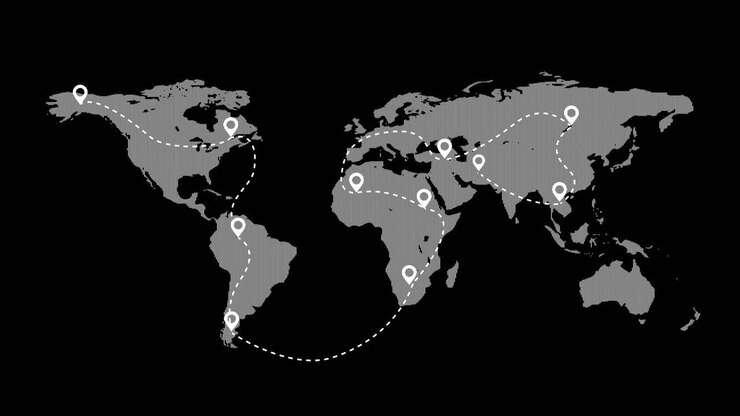 Internet business and finance concept global communications system global world network world wide