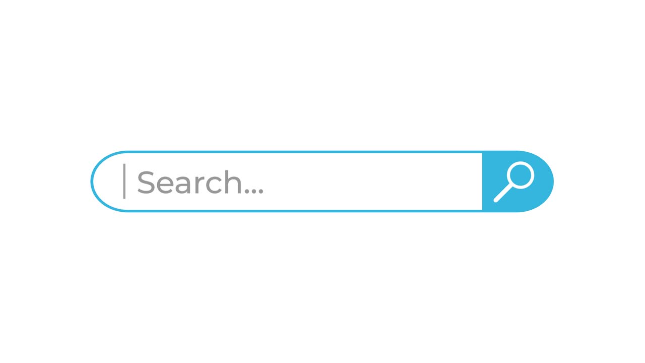 línea de motor de búsqueda de internet campo de entrada en fondo blanco bucle video animado. video de animación de barra de búsqueda plana línea de motor de búsqueda de internet, campo de entrada