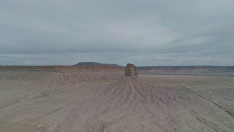 aerial view of a rock monument at four corners region in the united states