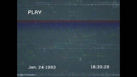 animación de la pantalla con interfaz digital, red de conexiones y procesamiento de datos con fallas